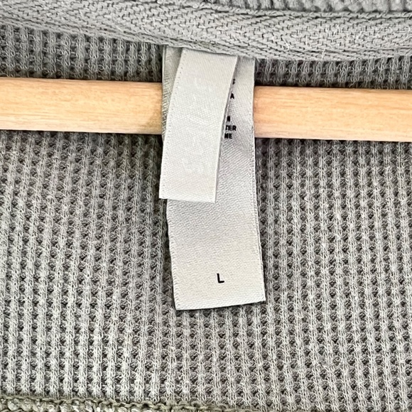 SKIMS Waffle Zip Up Cropped Jacket in Mineral Sage Green Size Large - Picture 7 of 11